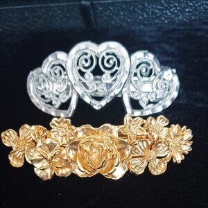 TWO Vintage Lovely Barrettes